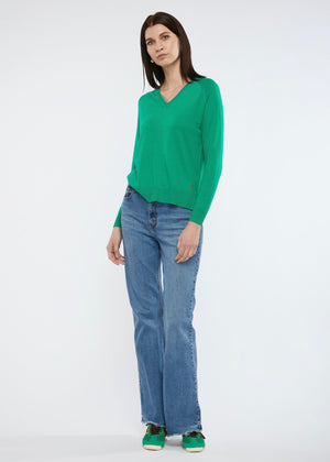 ZAKET & PLOVER Essential V - Emerald Jumpers + Knitwear - Zabecca Living