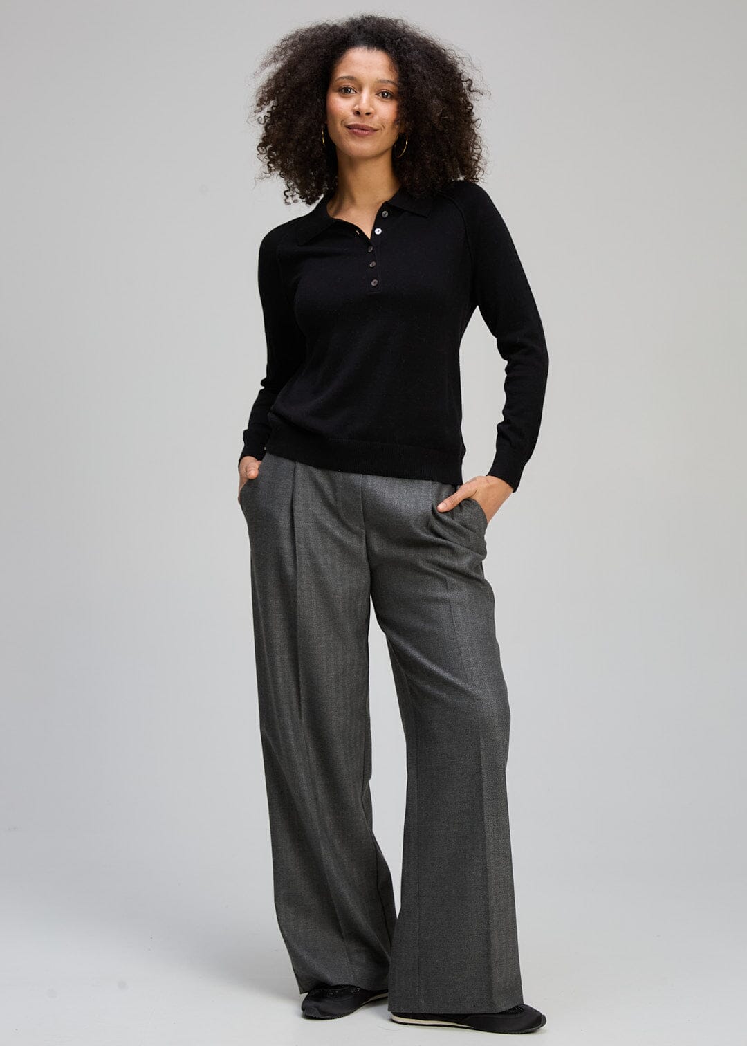 ZAKET & PLOVER Henley Essential - Black Jumpers + Knitwear - Zabecca Living