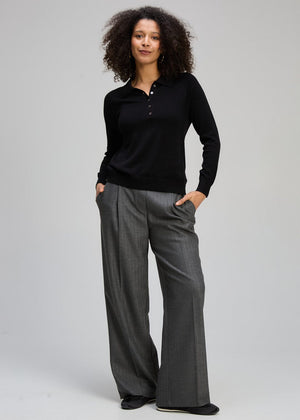 ZAKET & PLOVER Henley Essential - Black Jumpers + Knitwear - Zabecca Living