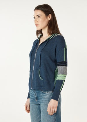 ZAKET & PLOVER Multi Media Hoodie - Denim Jumpers + Knitwear - Zabecca Living