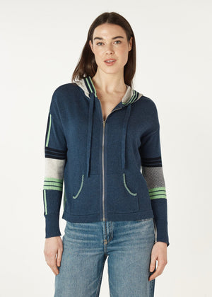 ZAKET & PLOVER Multi Media Hoodie - Denim Jumpers + Knitwear - Zabecca Living