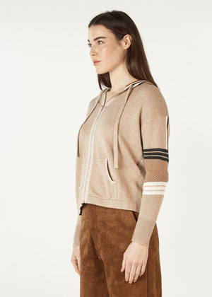 ZAKET & PLOVER Multi Media Hoodie - Oat Jumpers + Knitwear - Zabecca Living