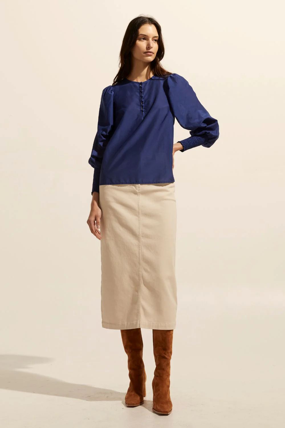 ZOE KRATZMANN Beam Top - Slate Shirts & Blouses - Zabecca Living