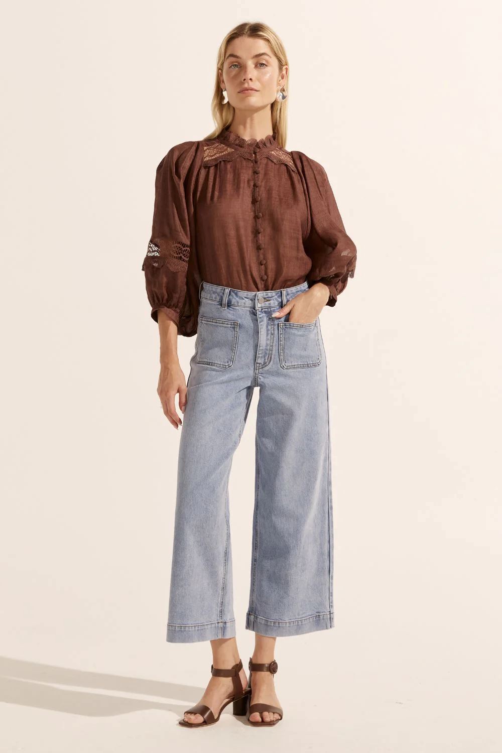 ZOE KRATZMANN Quell Top - Cacao Shirts & Blouses - Zabecca Living