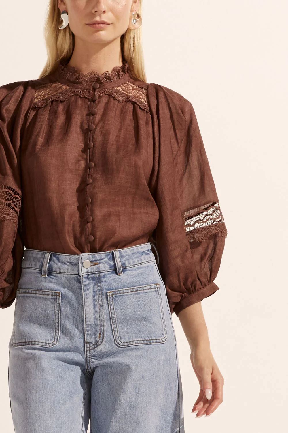 ZOE KRATZMANN Quell Top - Cacao Shirts & Blouses - Zabecca Living