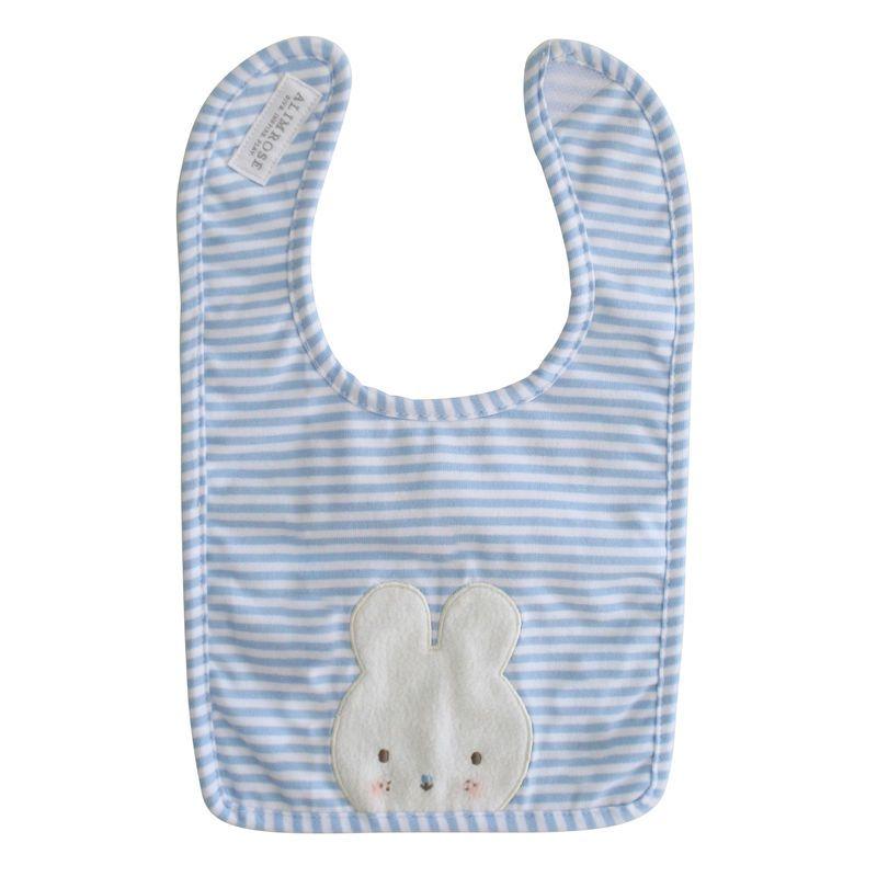 ALIMROSE Baby Bunny Bib - Blue Stripe BABY (0-12 Mths) - Zabecca Living