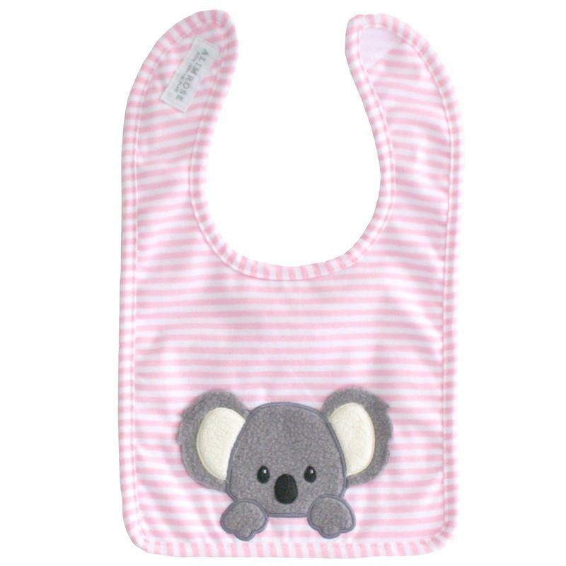 ALIMROSE Baby Koala Bib - Pink BABY (0-12 Mths) - Zabecca Living