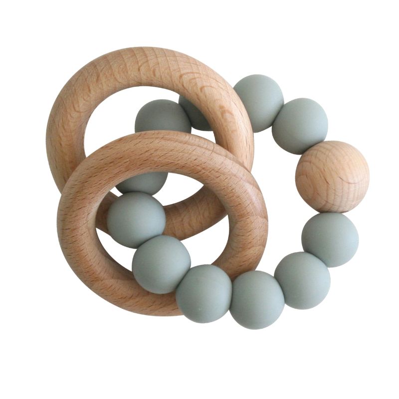 ALIMROSE Beechwood Teether Rings Set - Sage BABY (0-12 Mths) - Zabecca Living