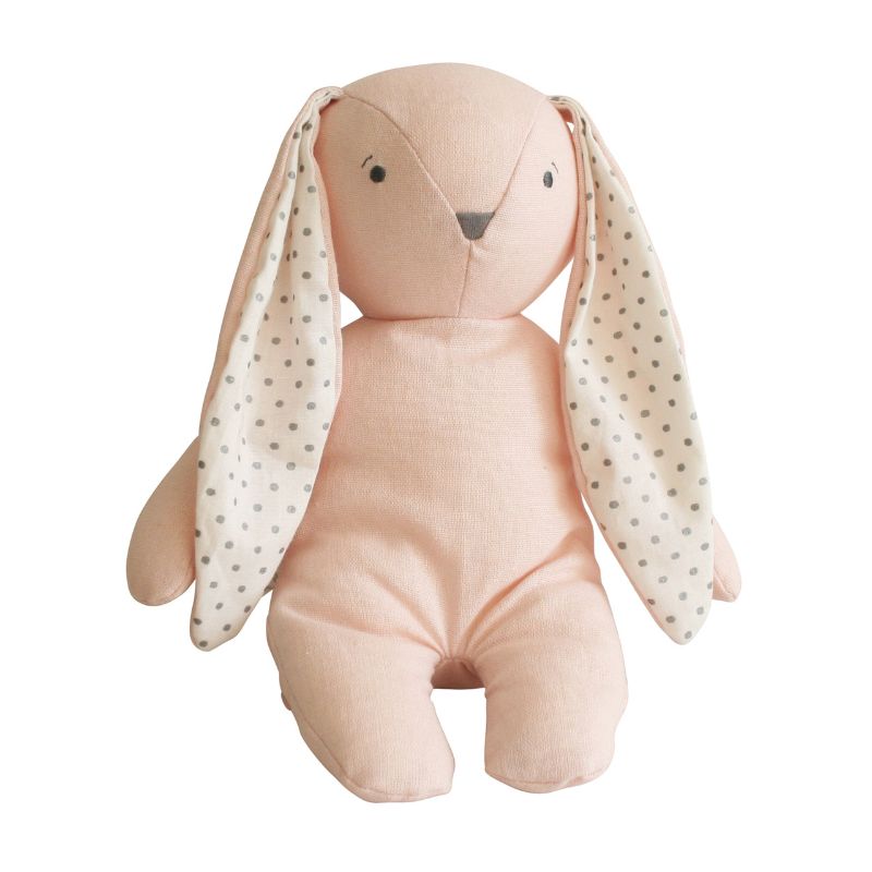 ALIMROSE Bobby Floppy Bunny 25cm - Pink Linen BABY (0-12 Mths) - Zabecca Living