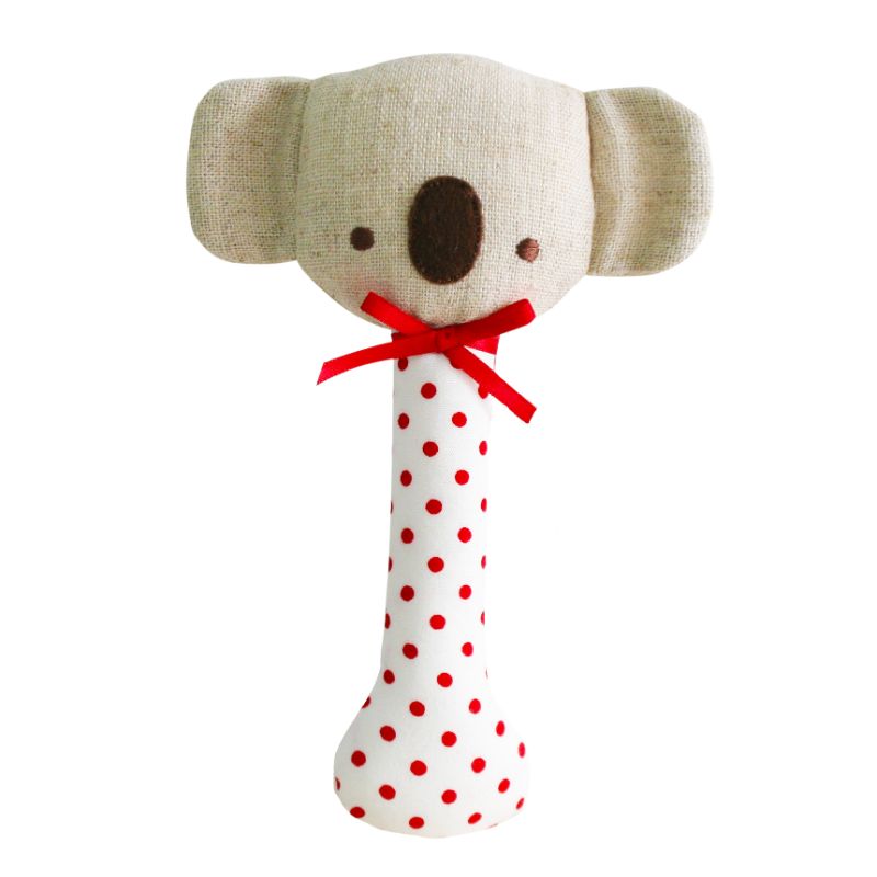 ALIMROSE Koala Stick Rattle - Red Spot BABY (0-12 Mths) - Zabecca Living
