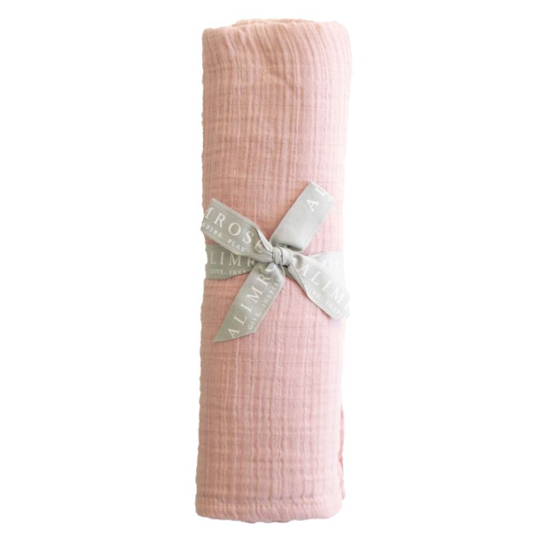 ALIMROSE Muslin Swaddle - Rosewater BABY BLANKET - Zabecca Living