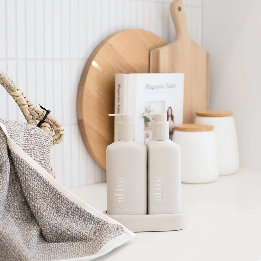 AL.IVE BODY Hand Wash and Dishwashing Liquid Duo + Tray HAND AND BODY WASH - Zabecca Living