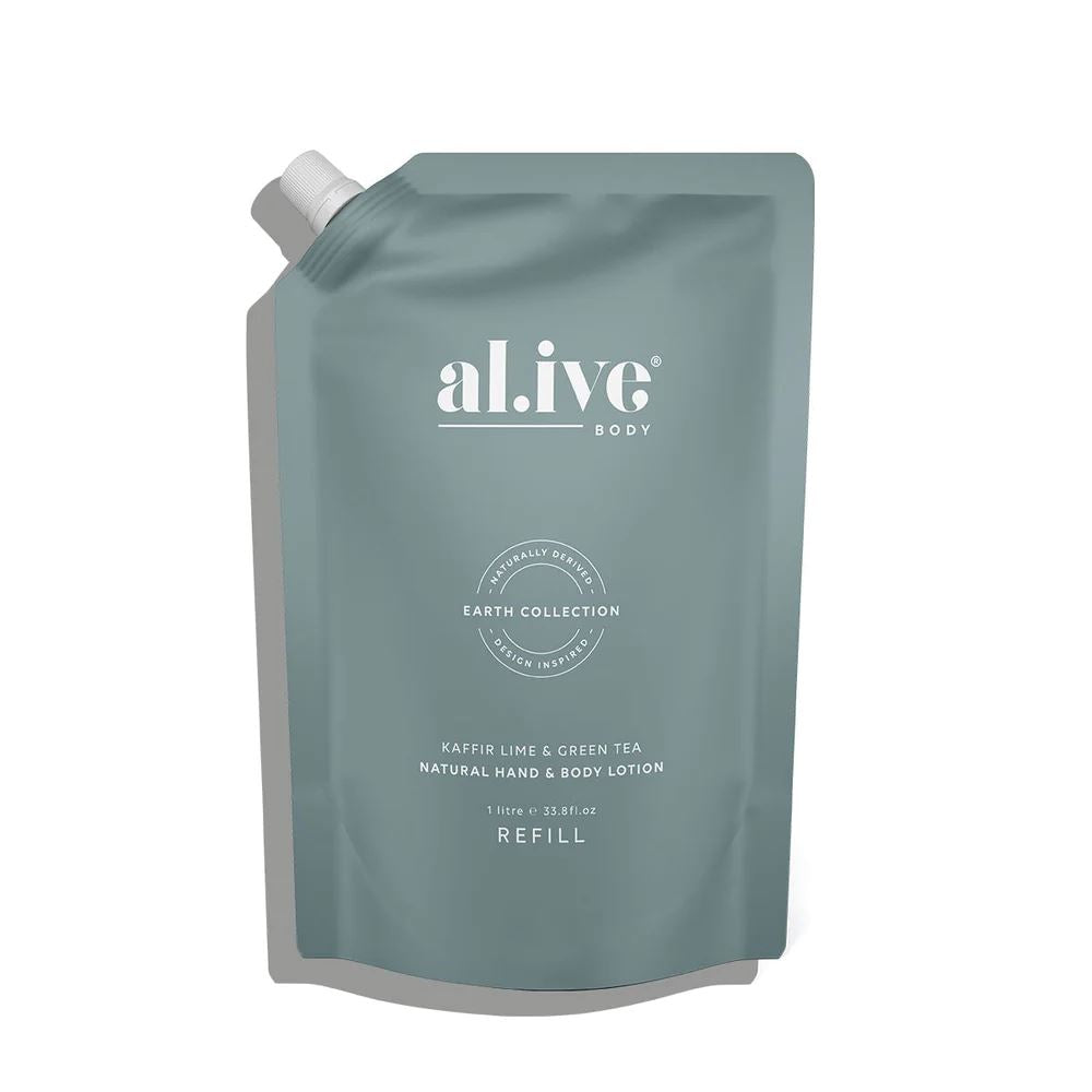 AL.IVE BODY Lotion Refill - Kaffir Lime and Green Tea HAND AND BODY WASH - Zabecca Living