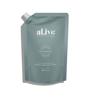 AL.IVE BODY Lotion Refill - Kaffir Lime and Green Tea HAND AND BODY WASH - Zabecca Living
