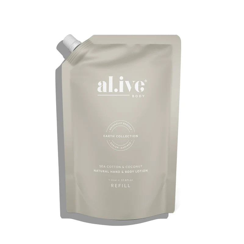 AL.IVE BODY Lotion Refill - Sea Cotton and Coconut BODY CREAM - Zabecca Living