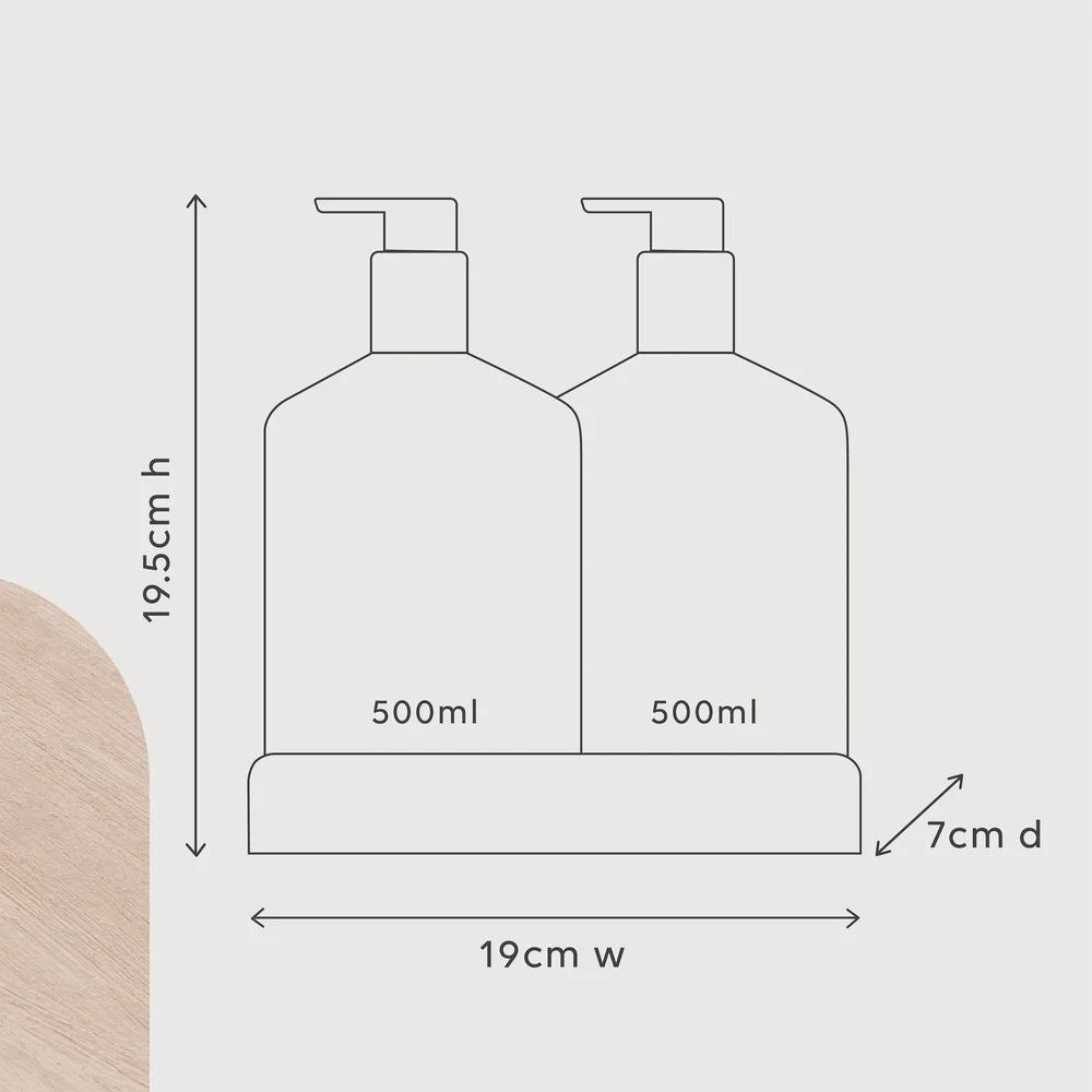 AL.IVE BODY Wash and Lotion Duo + Tray - Mango & Lychee HAND AND BODY WASH - Zabecca Living