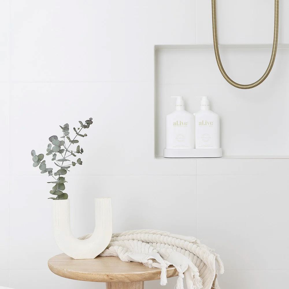 AL.IVE BODY Wash and Lotion Duo + Tray - Mango & Lychee HAND AND BODY WASH - Zabecca Living