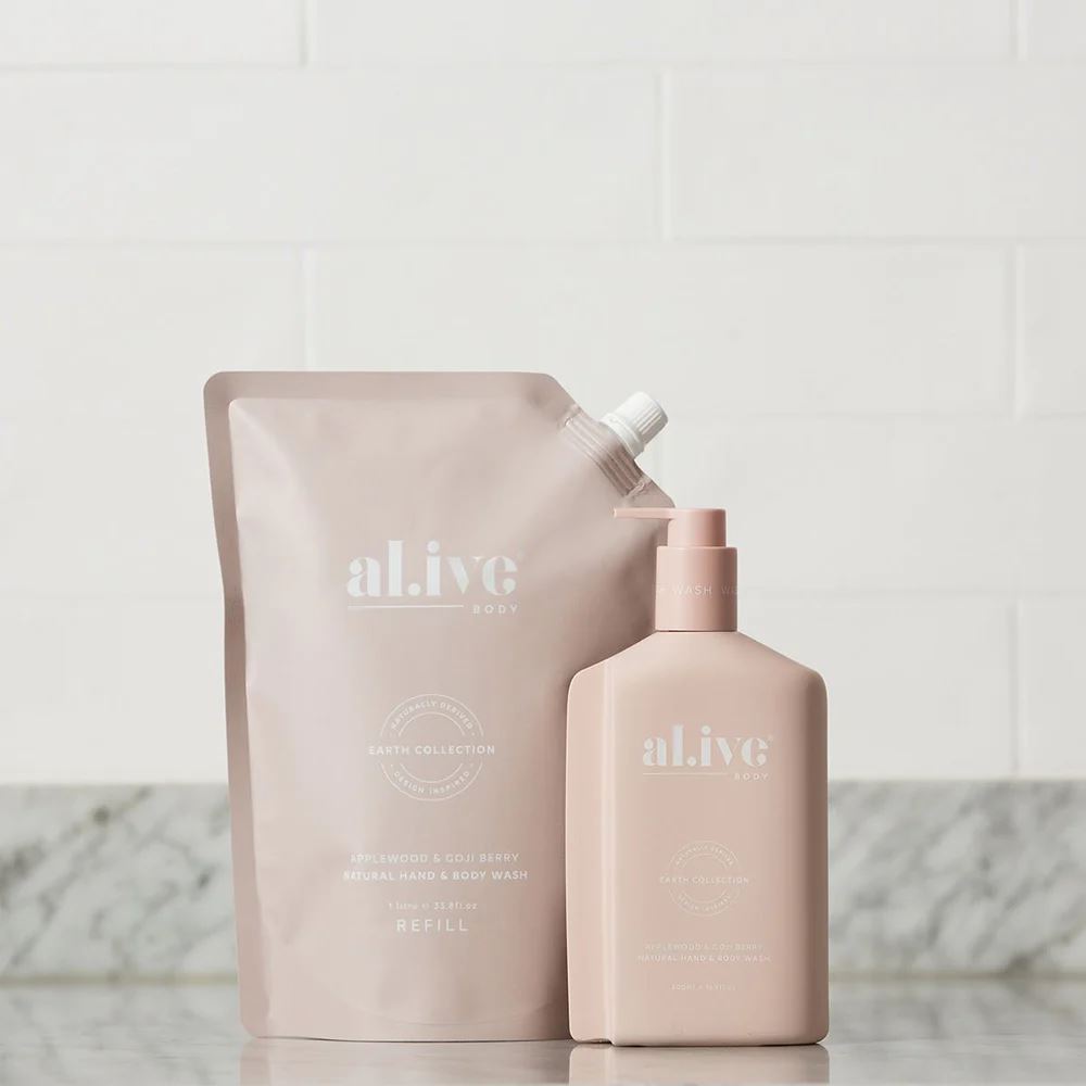 AL.IVE BODY Wash Refill - Applewood & Goji Berry HAND AND BODY WASH - Zabecca Living