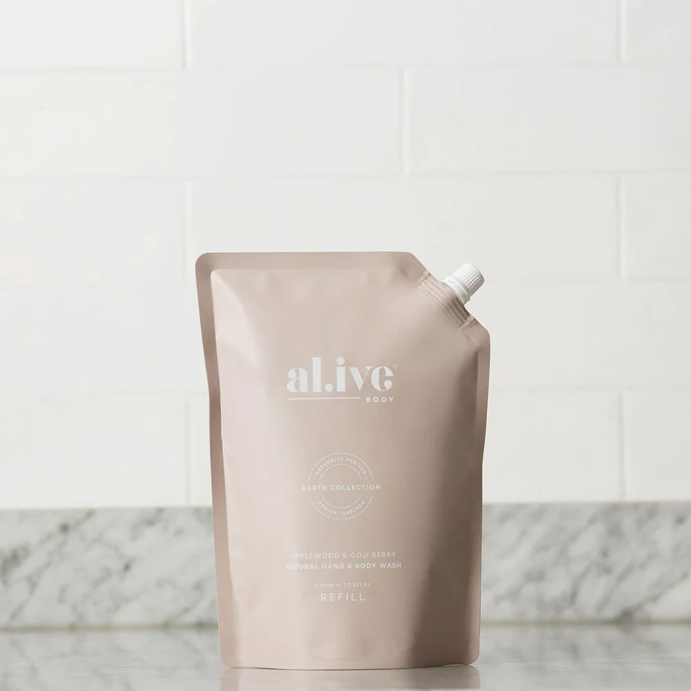 AL.IVE BODY Wash Refill - Applewood & Goji Berry HAND AND BODY WASH - Zabecca Living