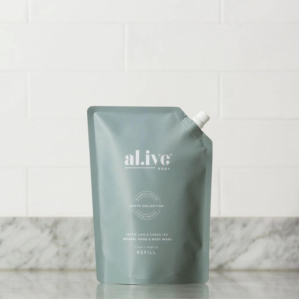 AL.IVE BODY Wash Refill - Kaffir Lime and Green Tea HAND AND BODY WASH - Zabecca Living