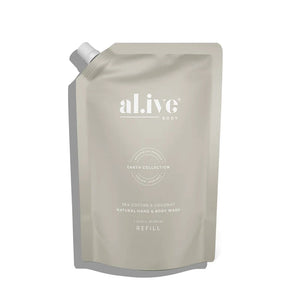 AL.IVE BODY Wash Refill - Sea Cotton and Coconut HAND AND BODY WASH - Zabecca Living