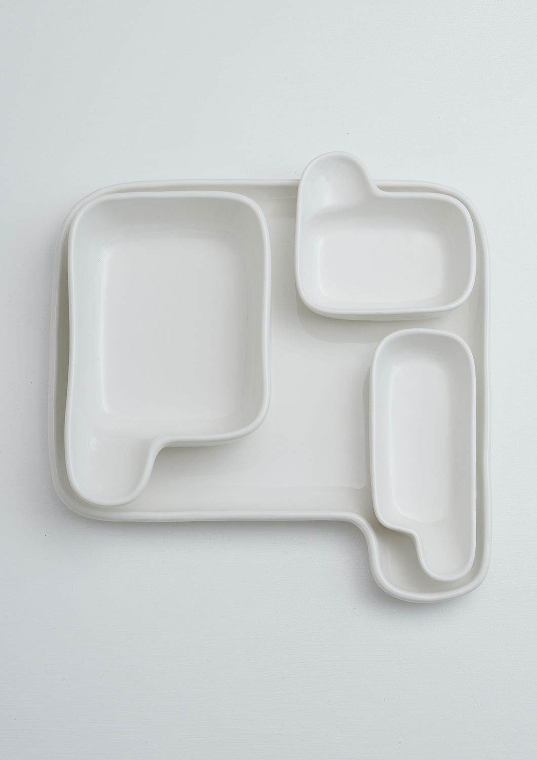 ANGUS & CELESTE Art Form Entertainer Set - White KITCHEN + DINING - Zabecca Living