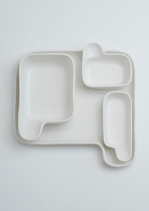 ANGUS & CELESTE Art Form Entertainer Set - White KITCHEN + DINING - Zabecca Living