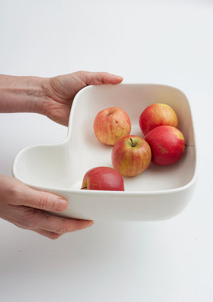 ANGUS & CELESTE Art Form Salad Bowl - White KITCHEN + DINING - Zabecca Living