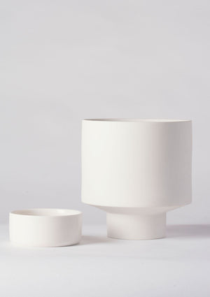 ANGUS & CELESTE Gro Pot Large - White Planter - Zabecca Living