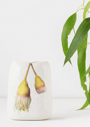ANGUS & CELESTE Pebble Vase - Hanging Yellow Gum VASE - Zabecca Living