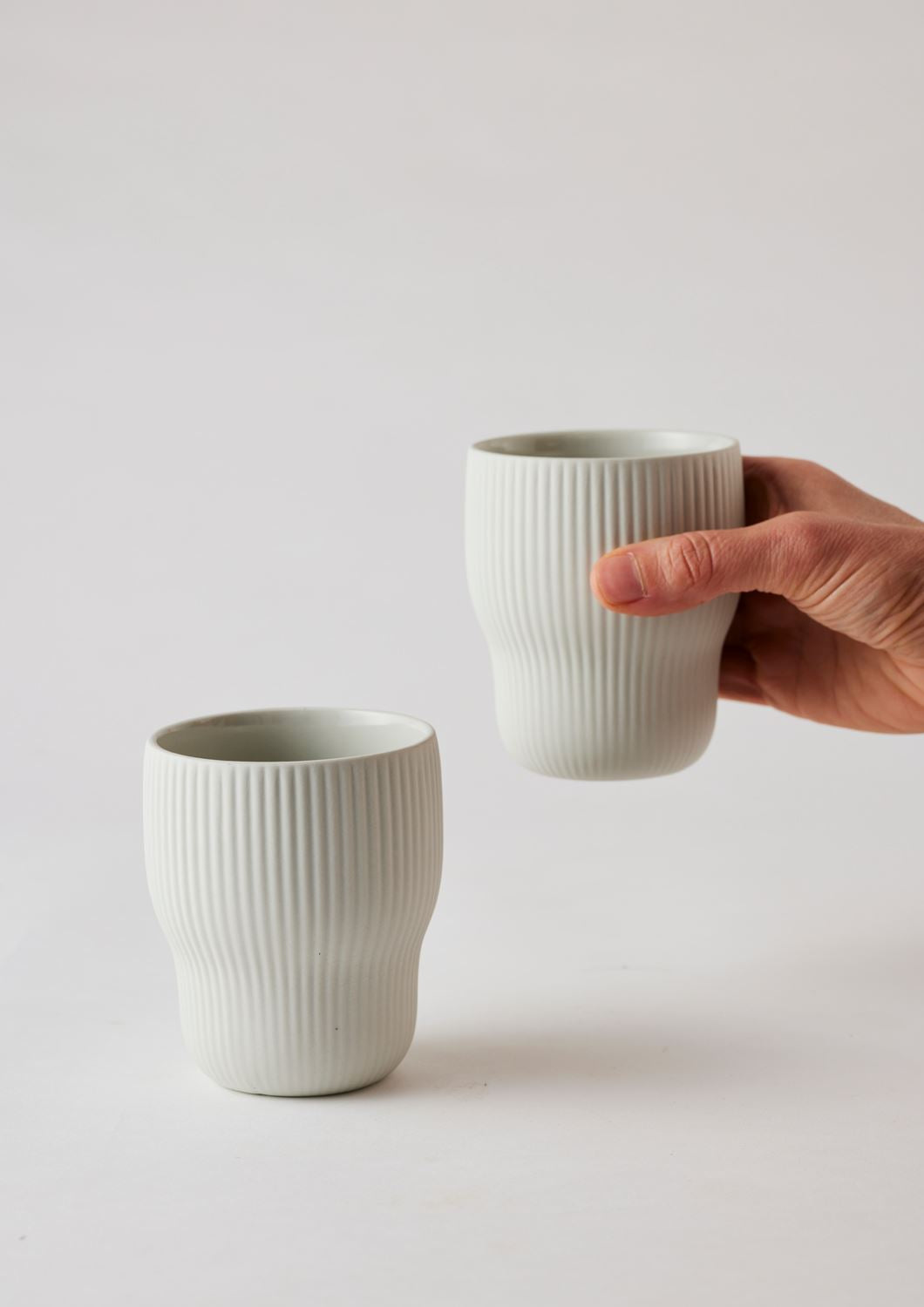 ANGUS & CELESTE Pigment Latte Cups Two Set - Ash COFFEE, TEA & DRINKS - Zabecca Living
