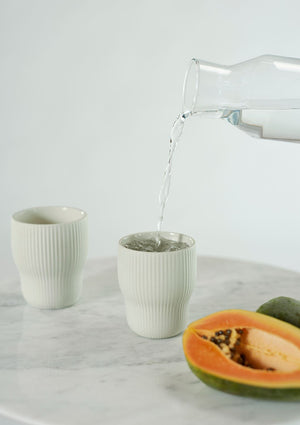 ANGUS & CELESTE Pigment Latte Cups Two Set - Ash COFFEE, TEA & DRINKS - Zabecca Living