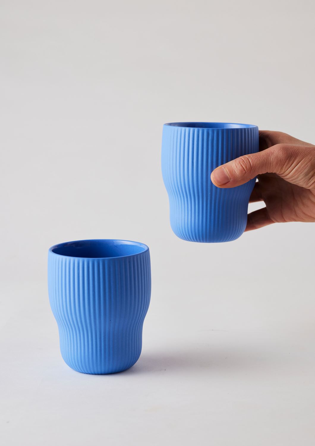 ANGUS & CELESTE Pigment Latte Cups Two Set - Cobalt COFFEE, TEA & DRINKS - Zabecca Living