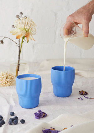 ANGUS & CELESTE Pigment Latte Cups Two Set - Cobalt COFFEE, TEA & DRINKS - Zabecca Living