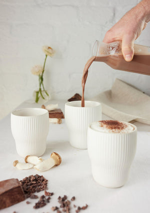 ANGUS & CELESTE Pigment Latte Cups Two Set - Snow COFFEE, TEA & DRINKS - Zabecca Living