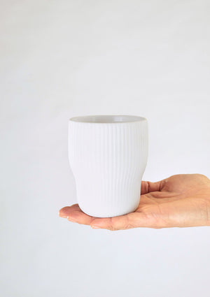 ANGUS & CELESTE Pigment Latte Cups Two Set - Snow COFFEE, TEA & DRINKS - Zabecca Living