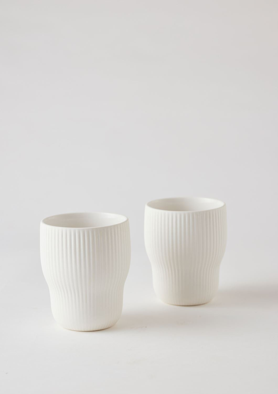 ANGUS & CELESTE Pigment Latte Cups Two Set - Snow COFFEE, TEA & DRINKS - Zabecca Living
