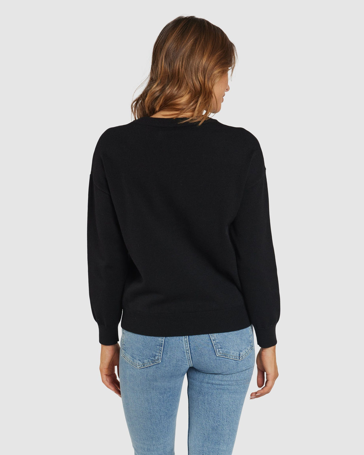 APERO The Perfect Knit Jumper - Black / Beige Jumpers + Knitwear - Zabecca Living