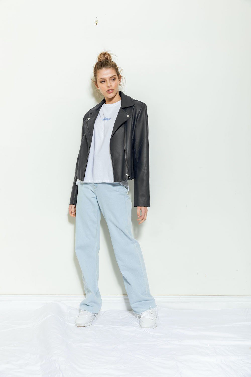 BANDE Leather Biker Jacket - Black Jackets + Coats - Zabecca Living