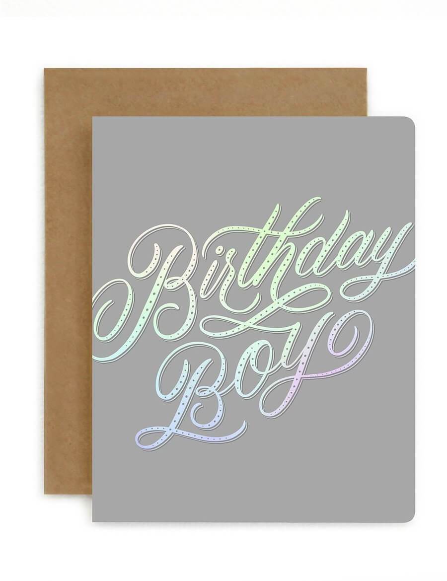 BESPOKE LETTERPRESS - Birthday Boy Birthday Card - Zabecca Living