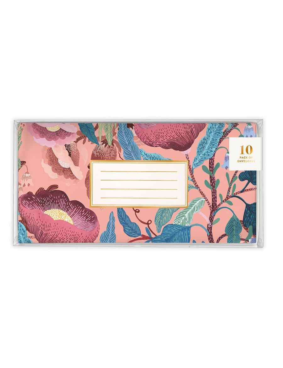 BESPOKE LETTERPRESS Blomstra 10 Pack DL Envelopes - Swedish Forest Notebooks - Zabecca Living
