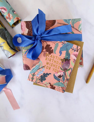 BESPOKE LETTERPRESS - Blomstra Beautiful Birthday Wishes For You Birthday Card - Zabecca Living