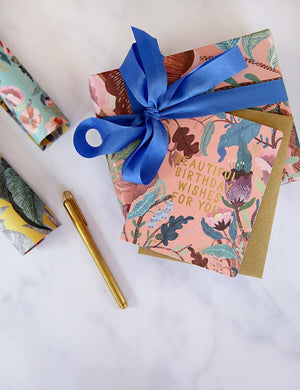 BESPOKE LETTERPRESS - Blomstra Beautiful Birthday Wishes For You Birthday Card - Zabecca Living