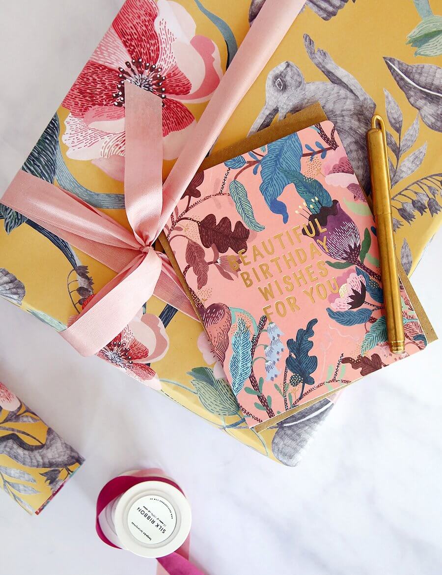 BESPOKE LETTERPRESS - Blomstra Beautiful Birthday Wishes For You Birthday Card - Zabecca Living