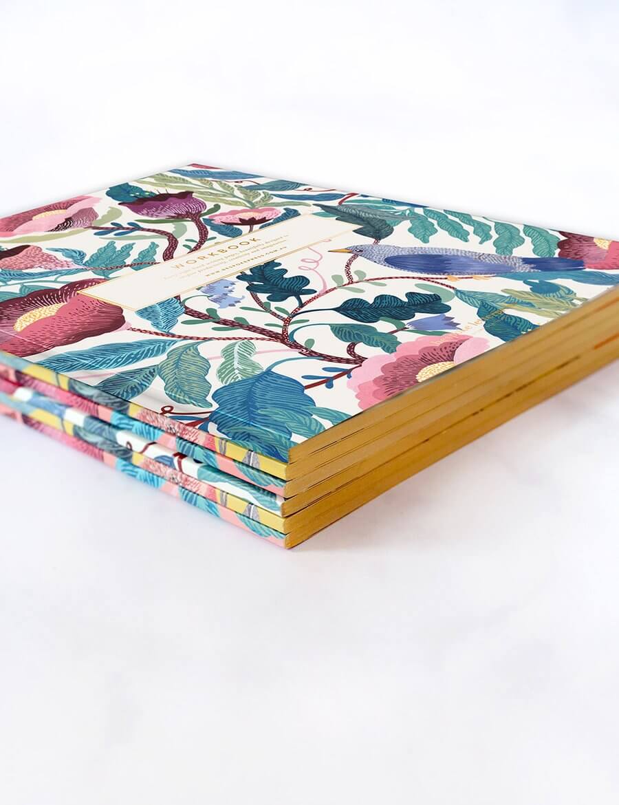 BESPOKE LETTERPRESS Blomstra Workbook- Bird Twig Notebooks - Zabecca Living