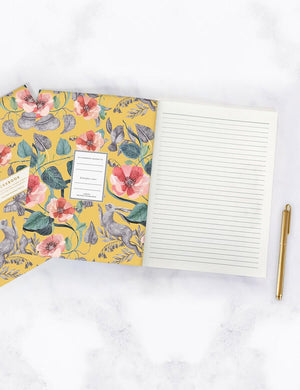 BESPOKE LETTERPRESS Blomstra Workbook - Hare and Butterfly Notebooks - Zabecca Living
