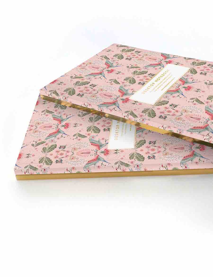 BESPOKE LETTERPRESS Desktop Notebook Lorikeets - Lined Notebooks - Zabecca Living