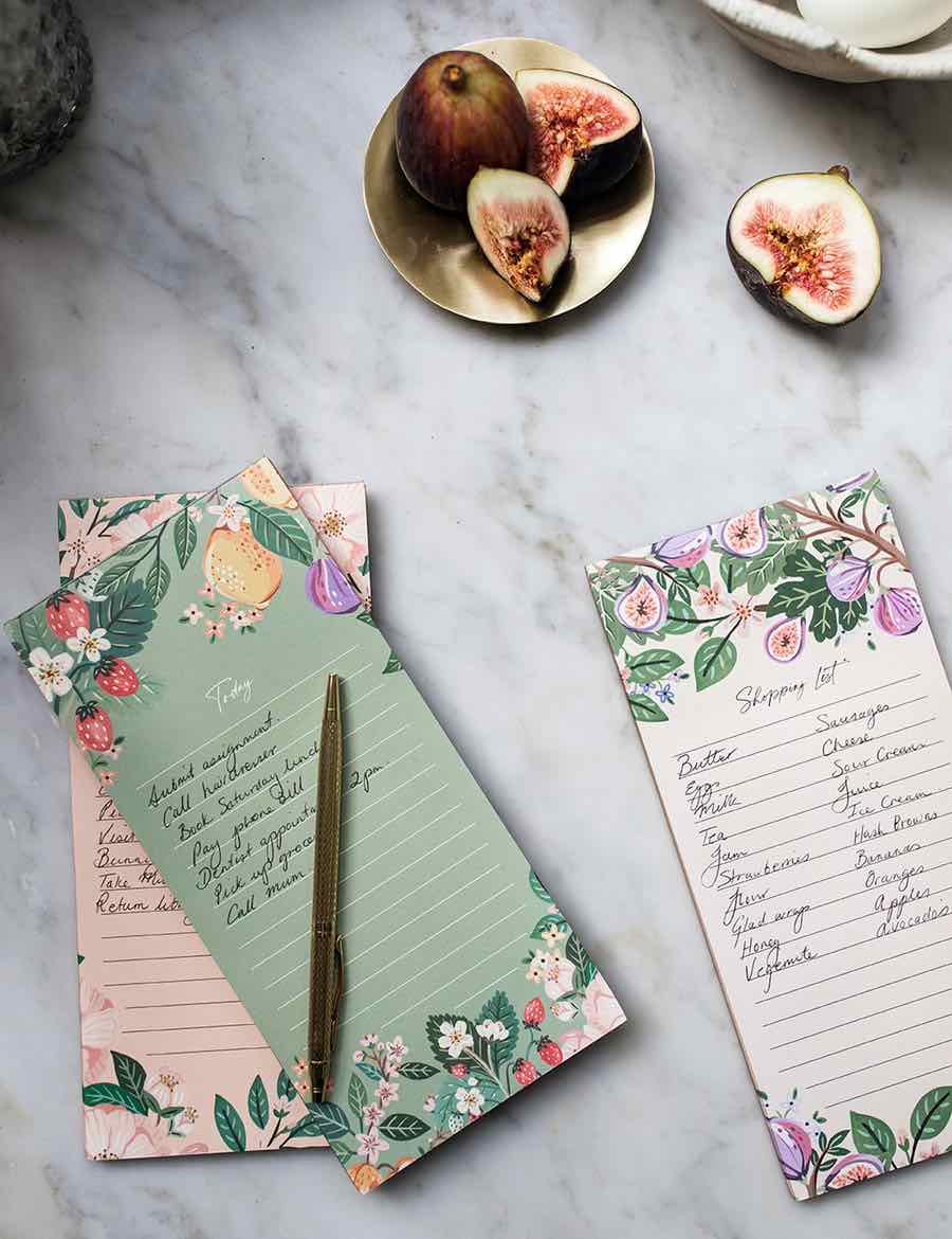 BESPOKE LETTERPRESS DL Lemons Notepad - Today Notebooks - Zabecca Living