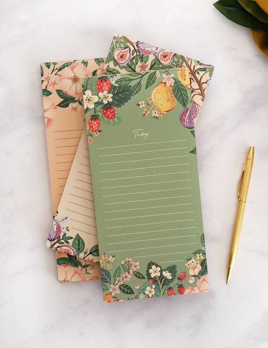BESPOKE LETTERPRESS DL Lemons Notepad - Today Notebooks - Zabecca Living