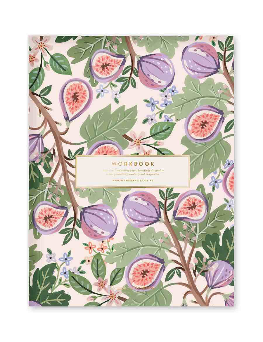 BESPOKE LETTERPRESS Figs Workbook Notebooks - Zabecca Living